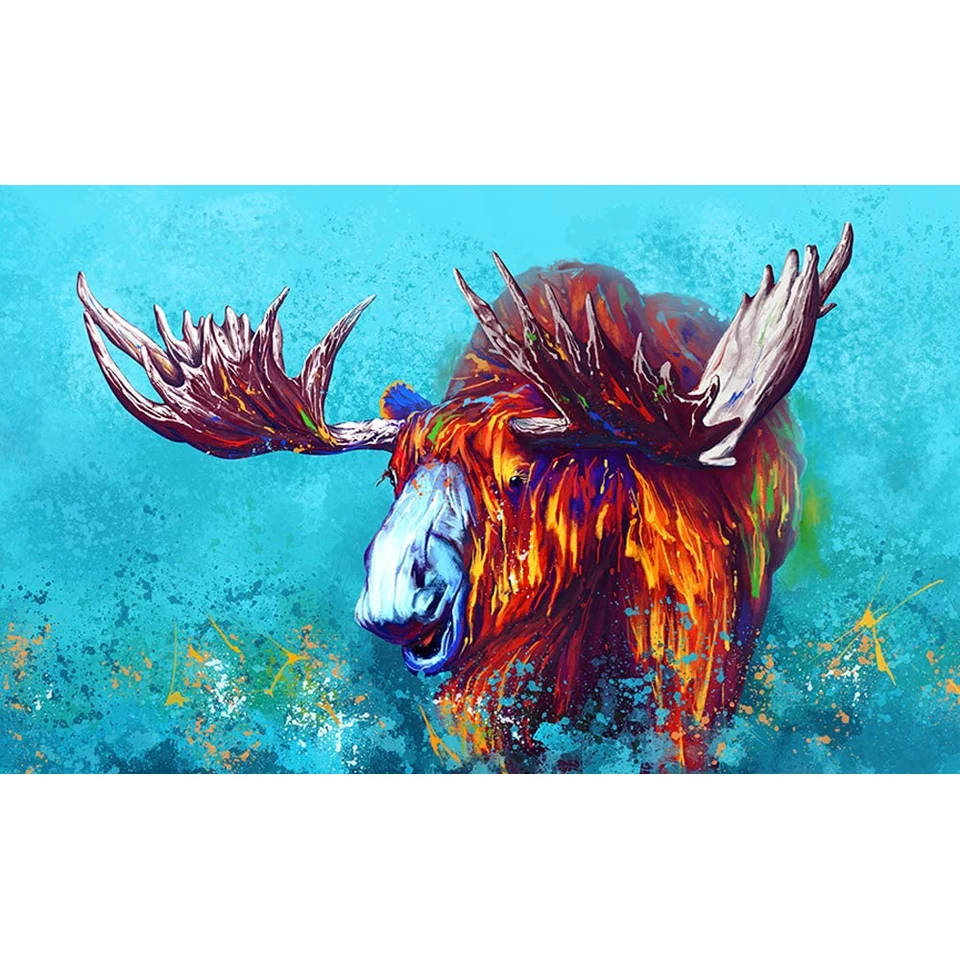 Moose Wildlife Animal - Diamond Painting 