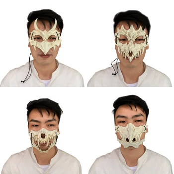 

Japanese Dragon God Mask Eco-friendly Cosplay Props Unisex Halloween Mask Animal Tiger Latex Party Masks