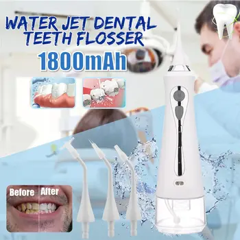 

Portable Electric Oral Dental Water Flosser Water Floss USB Rechargeable Irrigator Dental IPX7 Waterproof Teeth Cleaner