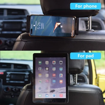 

360 Degree Live Stream Phone Holder Car Back Seat Headrest Mount Cellphone Stand For 5-13 Inch Mobile Phone Tablet PC
