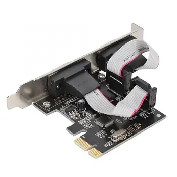 

PCI-E PCI Express to Dual Serial DB9 RS232 2-Port Controller Adapter Card Support for Windows 8/7 / Vista/XP / 2000
