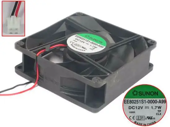 

SUNON EE80251S1-0000-A99 DC 12V 1,7 W 80x80x25mm вентилятор охлаждения сервера