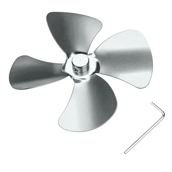 

New Hot Aluminum Alloy 4 Blades Accessories for Stove Fan Fireplace Heat Powered Saving USJ99