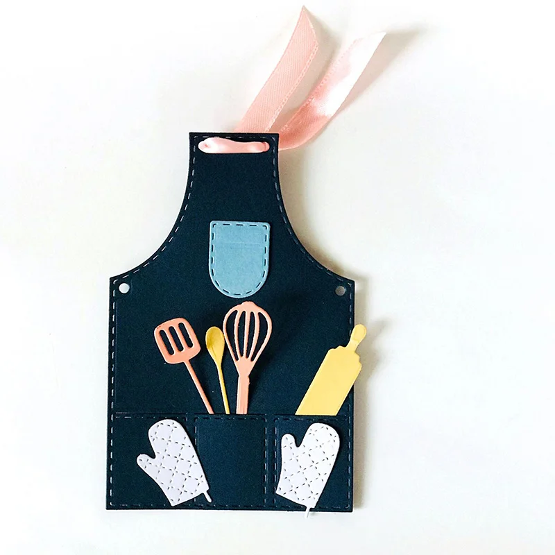Description Picture 4 of item14Pcs Cute Kitchen Tool Set Metal Cutting Dies Scrapbooking Apron Decoration DIY Photo Album Crafts Cards Making Christmas Dies