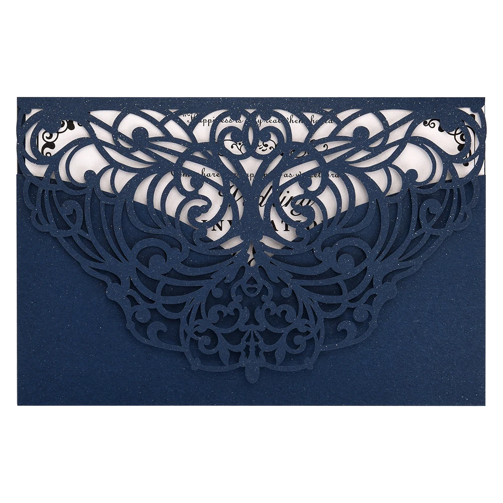  20Pcs Wedding Invitation Cards Pearl Paper Invitation Cards for Wedding Invitation Holder Wedding B - 4.00033E+12
