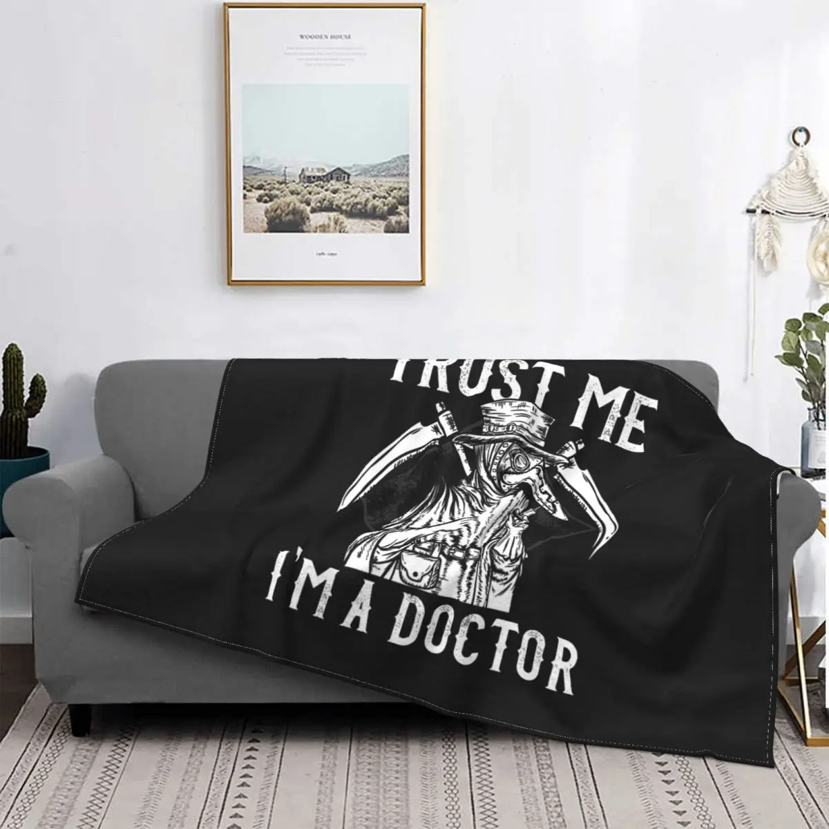 Trust Me Im A Doctor I Medieval Plague Doctor Design Blankets Fleece