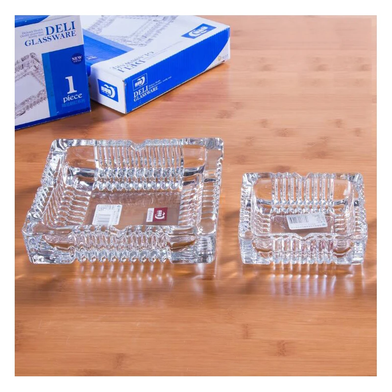 Квадратная Хрустальная пепельница стеклянная творческая личность большая