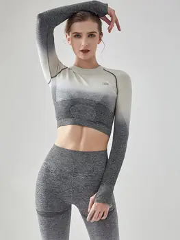 

Women Tracksuit Gym Clothing Sportswear Suit Set Fitness Home Clothes Lounge Long Sleeve Leggings Sexy Hang Dye Workout Clothes