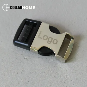 

200pcs Engrave logo ID metal belt release buckle 20mm dog collar paracord bag backpack leather craft DIY sewing accessories