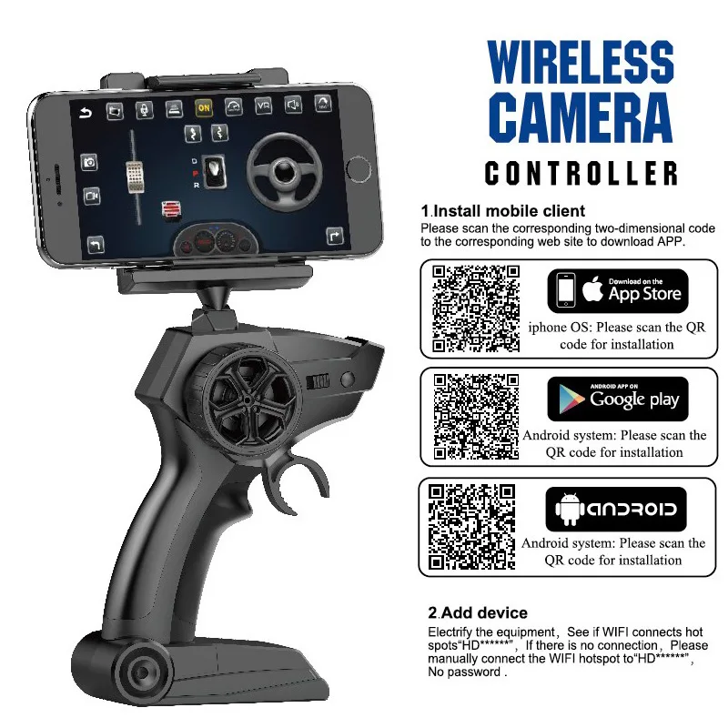 2.4G RC카, 와이파이 FPV HD 카메라, SUV 1:32 미니 오프로드 고속 원격 제어, 클라이밍 카, 어린이 VR 장난감