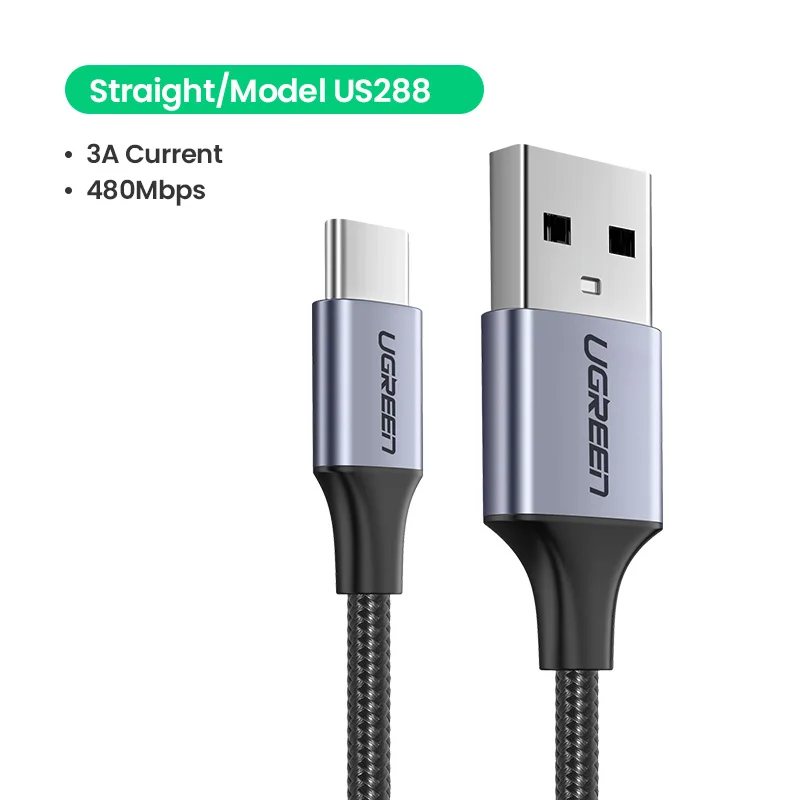 UGREEN USB C Cable Right Angle USB A to Type C 3A Fast Charger Cable for Samsung S10 S9 S8 Plus Note9 Quick Charger 3.0 USB Cord iphone charger adapter Cables