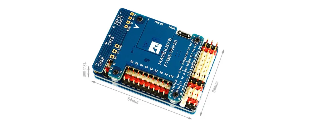 Matek System F765-WING STM32F765VI Контроллер полета Встроенный OSD для RC самолета фиксированное крыло