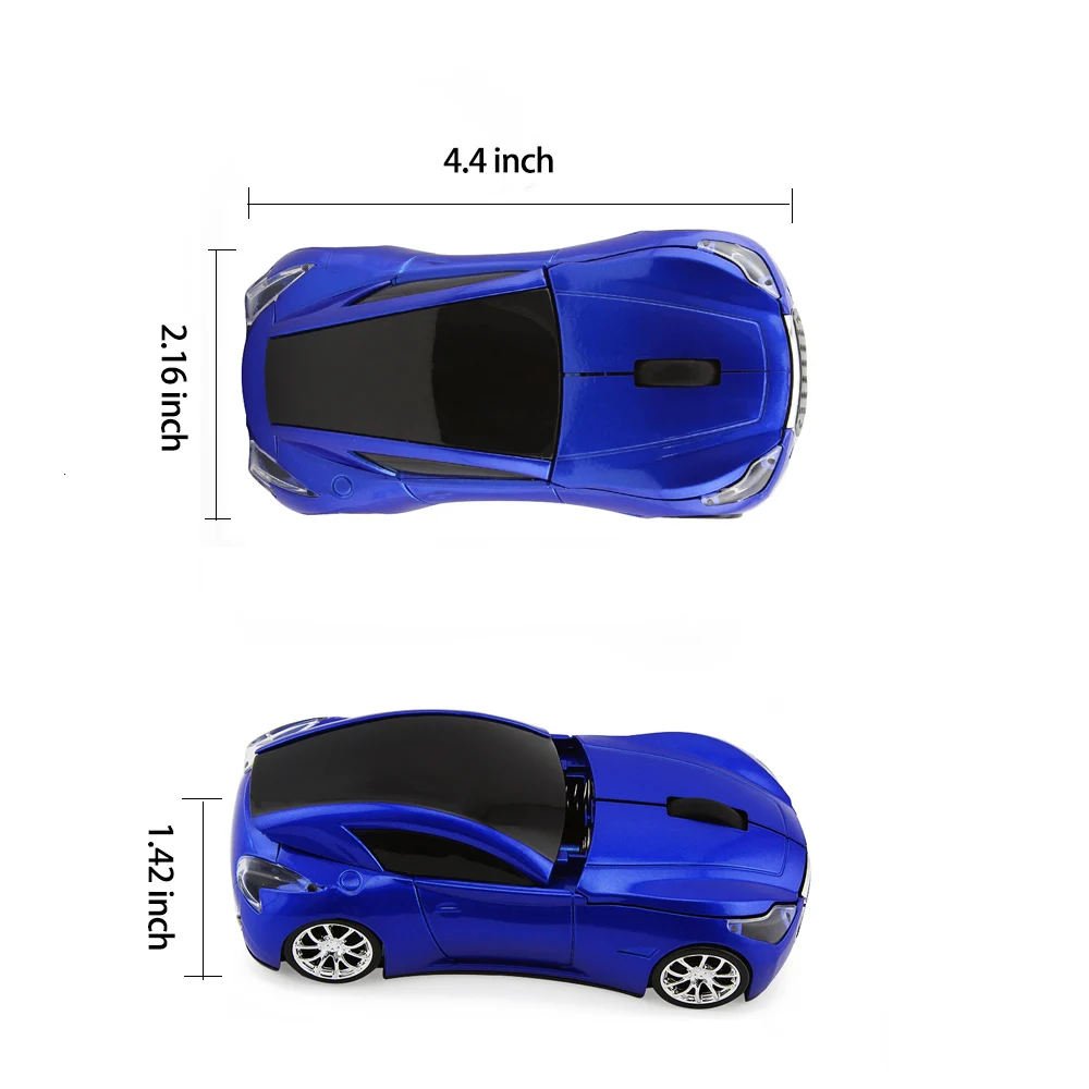CHYI в форме автомобиля, беспроводная Милая Usb компьютерная мышь, мини эргономичная оптическая 3d PC Mause, 2,4 ГГц, 1600 dpi, светодиодный, в подарок, мыши для детей, ноутбука