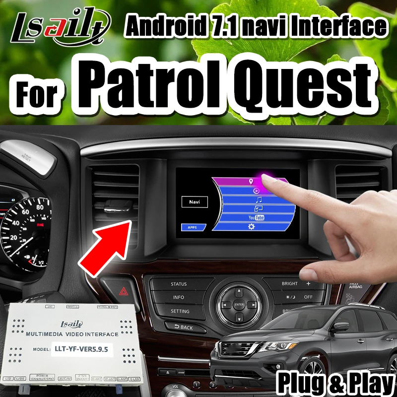 Android 7,1 gps навигация видео интерфейс интеграции wifi waze Mirrorlink, carplay для Nissan Patrol Pathfinder Quest