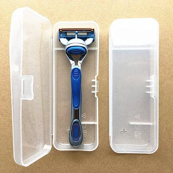 

10pcs/Set Transparent Portable Men Shaving Box Razor Plastic Travel Case Universal Tool Holder Razor Cartridge Storage Box