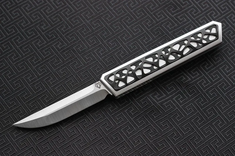 VESPA Темный Звездный Высококачественный нож M390 сатин Лезвие Ручка: 7075 алюминий+ TC4, уличные ножи выживания для кемпинга EDC инструменты - Цвет: silver