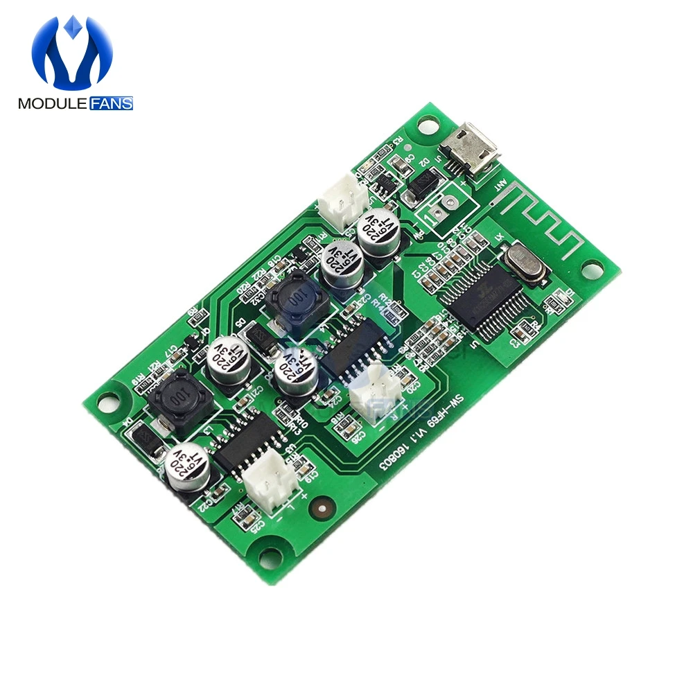DC 5 В 6 Вт+ 6 Вт 2X6 Вт 2*6 Вт 2 канала стерео Bluetooth усилитель плата литиевая батарея питание для динамиков громкоговоритель коробка Модифицированная