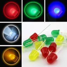 10 мм 250 шт/партия красный синий белый желтый зеленый оранжевый светодиодный круглый DIP Цвета