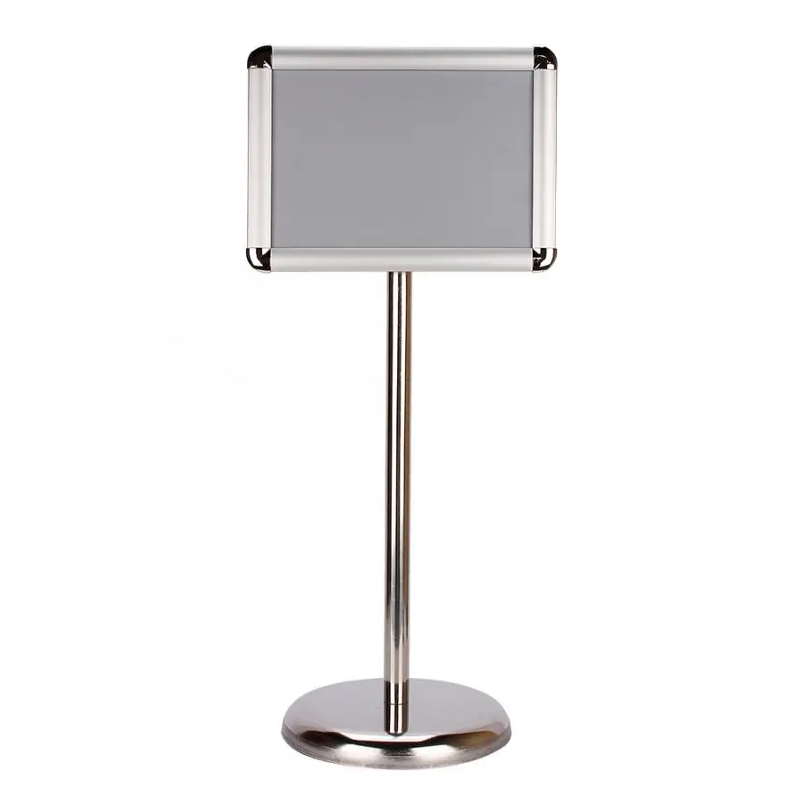

A4 Floor Standing Menu Holders Snap Frame Poster Display Stands Adjustable