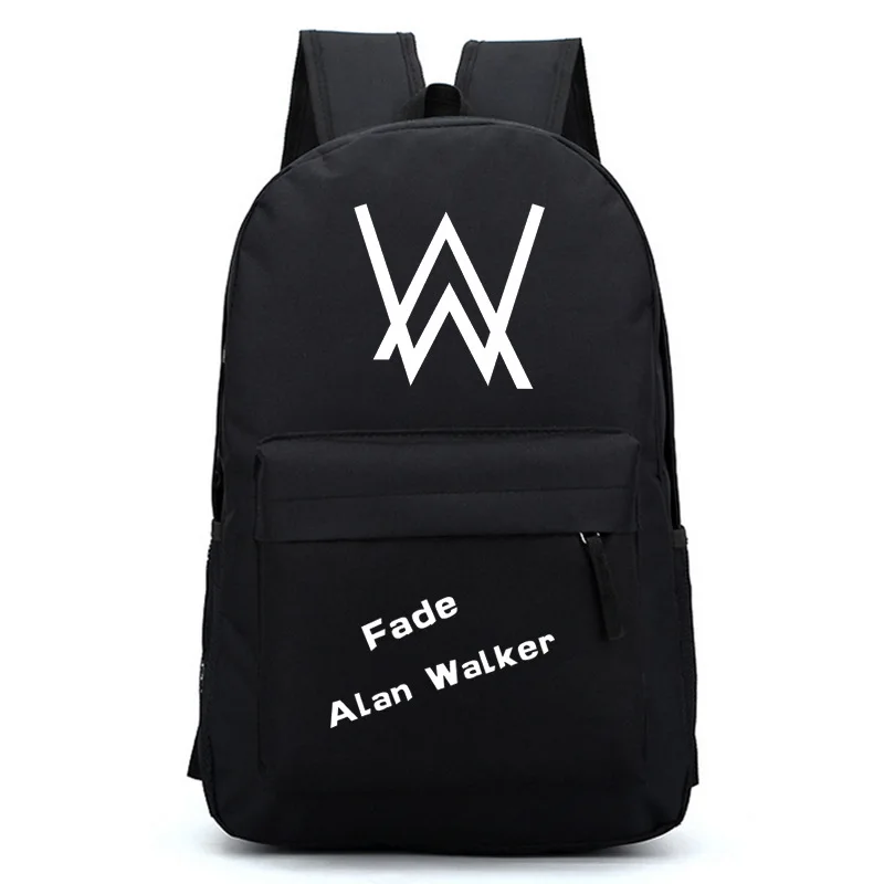 Alan Walker DJ выцветшие вентиляторы школьные сумки рюкзак для ноутбука Mochila Feminina мальчики девочки обратно в школьный подарок день пакет - Цвет: Style 7