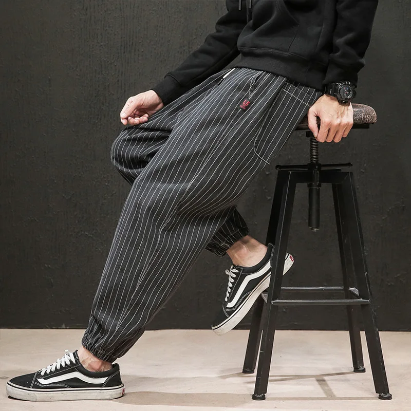 

2020 Spring Main Push Japanese-style Macheda Large Size Elasticity Stripes Jeans M-5x Hk1959