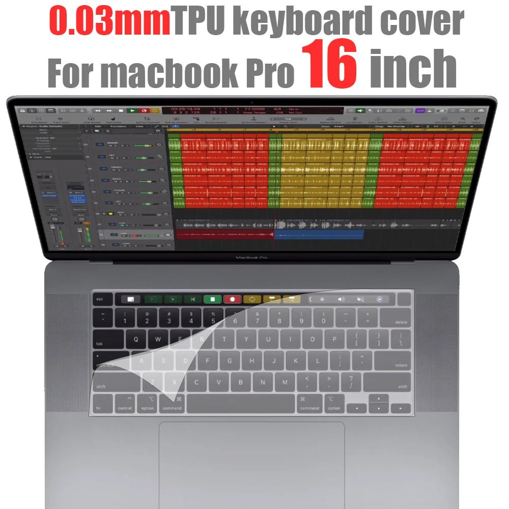 Защитная пленка для клавиатуры из ТПУ Новый macbook pro 16 дюймов A2141 чехол 0 03 мм