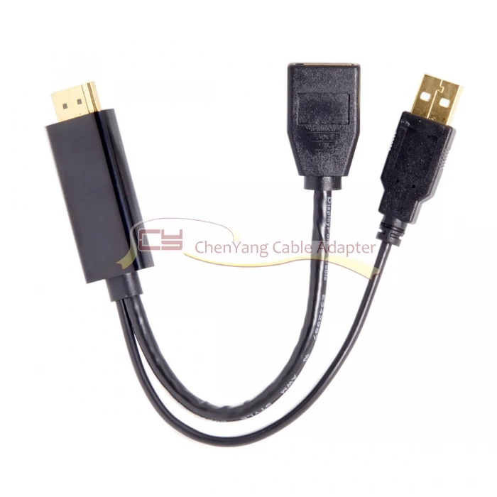 HDMI Source to Female DisplayPort DP Sink 4K 2K Video Cable for PC Laptop Monitor 20cm