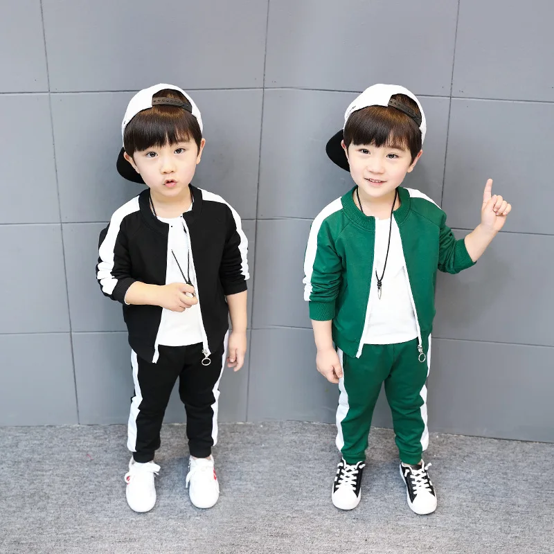 

Childrenswear BOY'S Suit Spring Clothing 2018 New Style Boy Children CHILDREN'S Cardigan Sports Three-piece Set-
