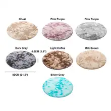 80 см мягкий длинный плюшевый коврик, окрашенный галстуком плюш для гостиной домашний декор, градиентный цвет, пушистый коврик, спальня, диван