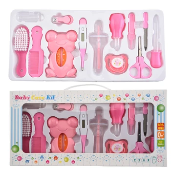 

13 Baby Care Tools Healthcare Set Infant Grooming Kit Scissor Nail Clipper Comb Hair Brush ABS Thermometer Child Grooming
