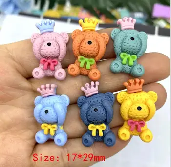 

Crown bear kawaii Crafts Miniatures DIY Home Garden Flatback Embellishment DIY Accessories Scrapbooking Craft Decoration