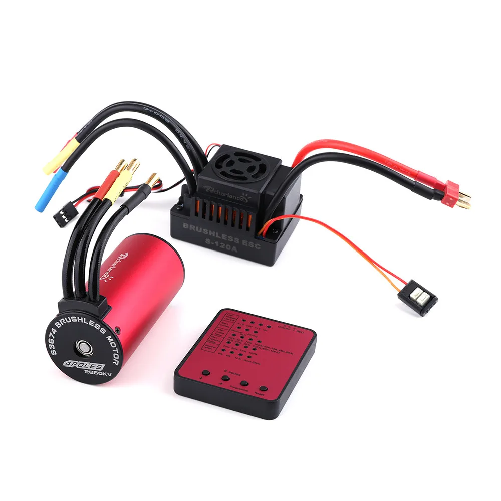 Водонепроницаемый S3674 2250KV Бессенсорный бесщеточный двигатель 80A ESC с карточкой