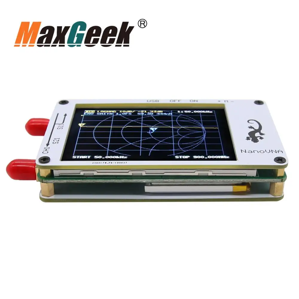 Векторный анализатор сети Maxgeek NanoVNA антенны для коротких волн HF VHF UHF Genius с ЖК