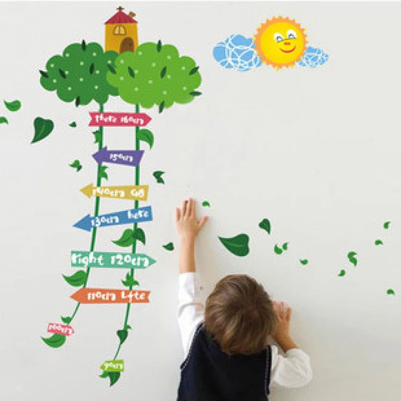 Kids Height Chart Wall Stickers Nursery Growth Measurement Ruler Removable Decal