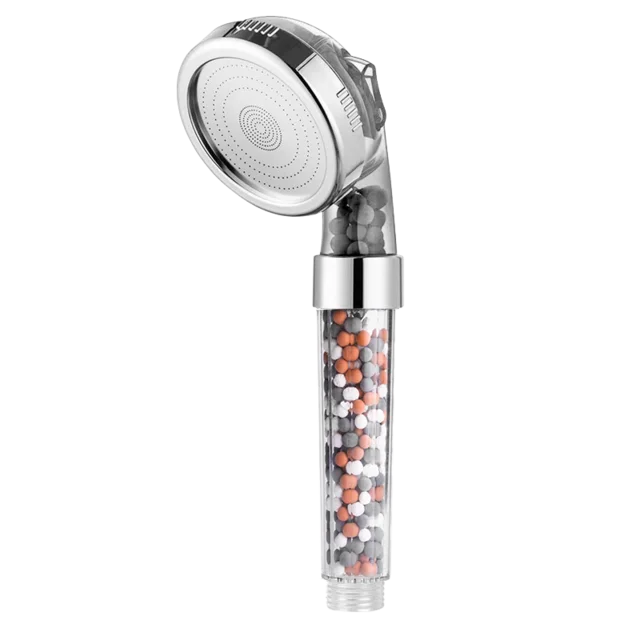 Shower Head ZhangJi Shower High Pressure Saving Water Rainfall Spa 3 Modes Shower Head Holder for Bathroom Accessories Hand Hold Round