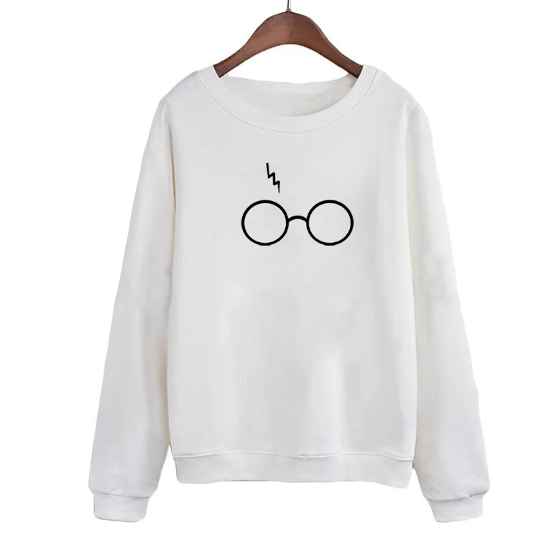 O-neck Tumblr Geek Harajuku Bookworm Printing Crenweck Sweatshirt Hoodies Women Autumn Winter Black White Fleece Tops | Женская одежда
