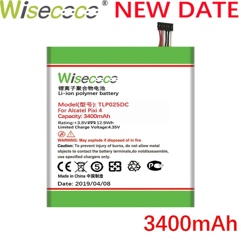 Wisecoco TLp025DC TLp025D2 батарея для Alcatel Pixi 4 6 0 OT 9001A 9001X 9001D 8050D 8050 мобильного телефона +