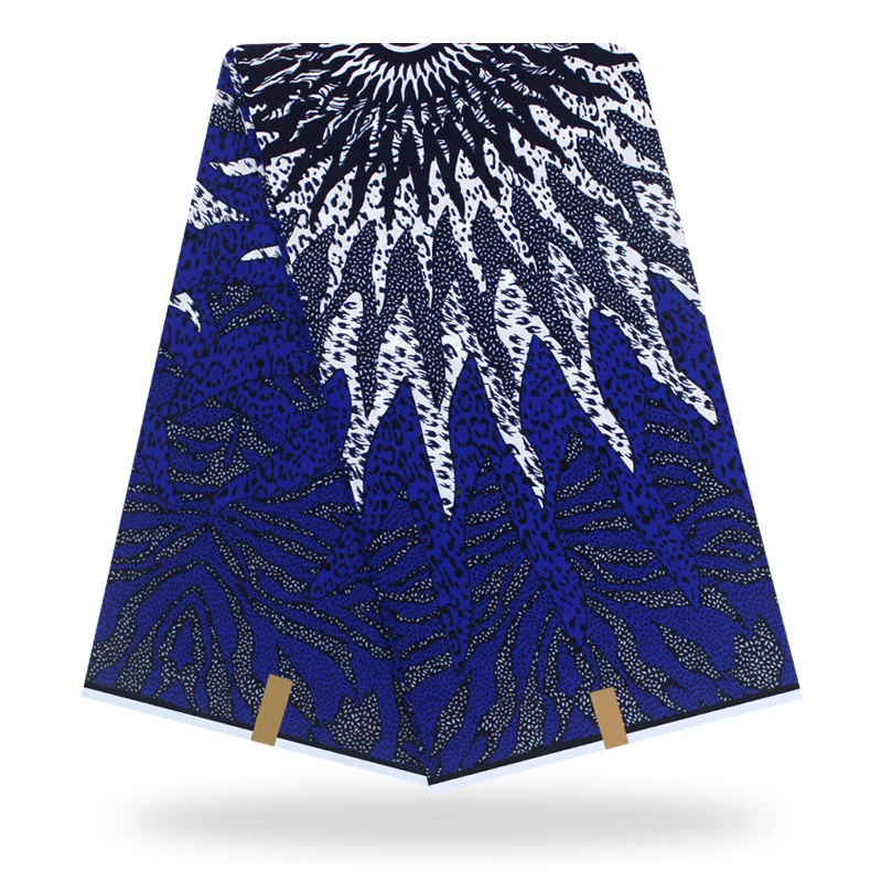 High Quality Cotton Fabric African Ankara Veritable Wax Cloth Veritable Wax African Real Dutch Wax 6yards/piece For Wedding - Цвет: as picture