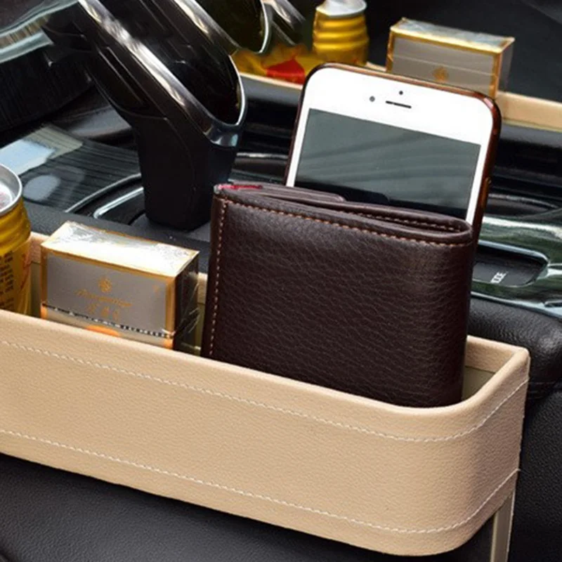 Universal Car Seat Crevice Gap Storage Box ABS Plastic Auto For Pockets Organizers Drink Holder - Название цвета: BG1