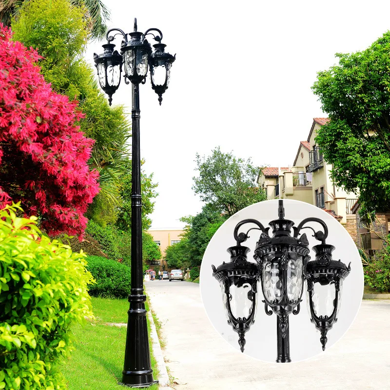 Outdoor Street Light Waterproof IP54 Industrial Garden Square Highway LED Road Lamp High Pole Landscape Lamp European Lighting