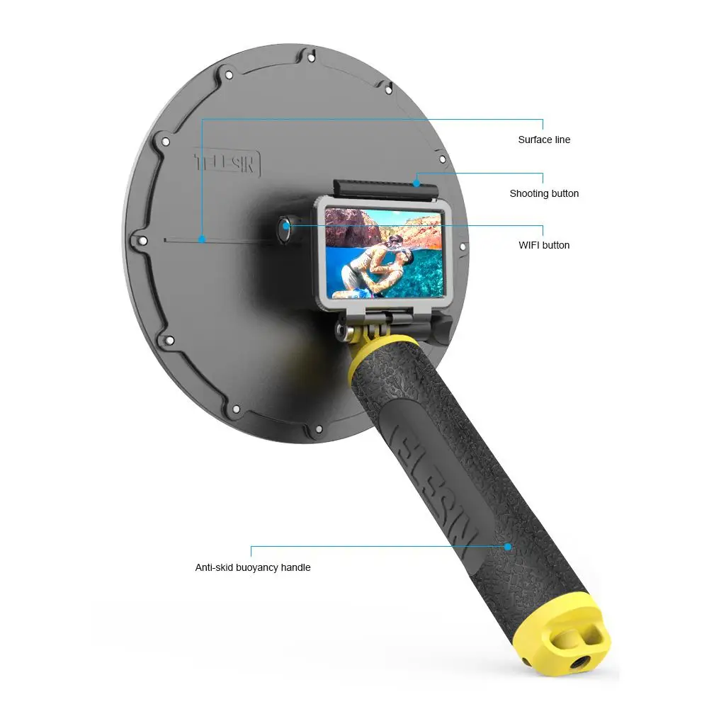 Водонепроницаемый купол для камеры DJI Osmo Action S port s камера водяной объектив покрывающий колпак порт бленда сферическая крышка аксессуары
