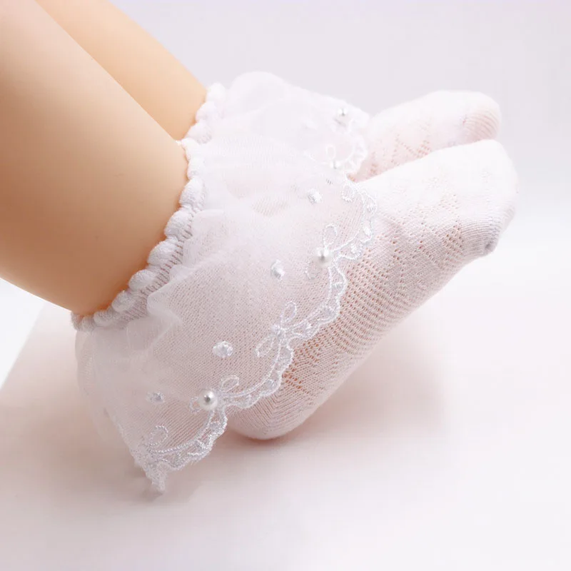 Г. Летние новые носки в сеточку детские милые кружевные носки принцессы с жемчужинами для девочек носки для новорожденных Sokken neonato calcetines chaussette fille