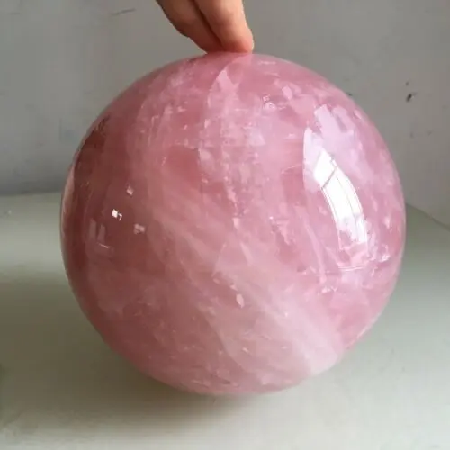 26lb Натуральная розовая роза хрустальный шар кварц лечебная Сфера рейки