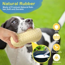 

Pet Toy Cat Dog Molar Cleaning Mouth Sounding Toys Rubber Bite Resistant Rubber Peanut Model Clean Tooth Chew Tooth Toy