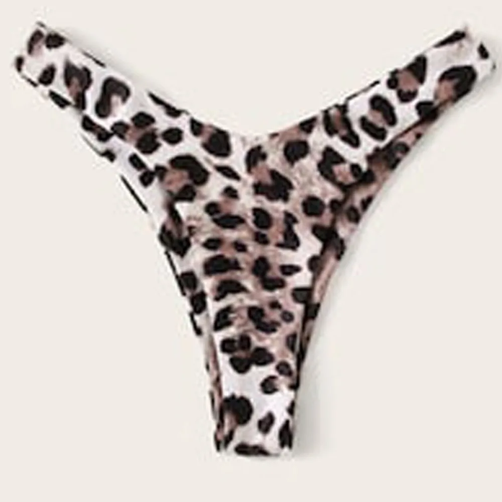 Women Bikini Bottom Tankini Swim Skirt Plus Size Bikini Leopard Swim Trunks Swim Skirt Build-in Brief Swimwear #3d23 (2)