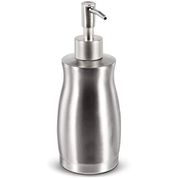 

Stainless Steel Soap Dispenser Kitchen and Bathroom Soap Dispenser for Liquid Soap, Lotion, Shampoo (13.5 Ounce/400 ML)