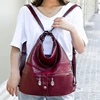 3-in-1 Leather Multifunction Women Bags Fashion Female Large Capacity School Bag High Quality Women Shoulder Bags 2022 Sac A Dos ► Photo 3/6
