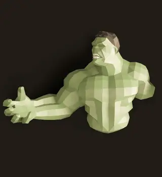 

3D Paper Model Handmade Hulk Wall Papercraft Home Decor Wall Decoration Puzzles Educational DIY Kids Toys Birthday Gift 5405