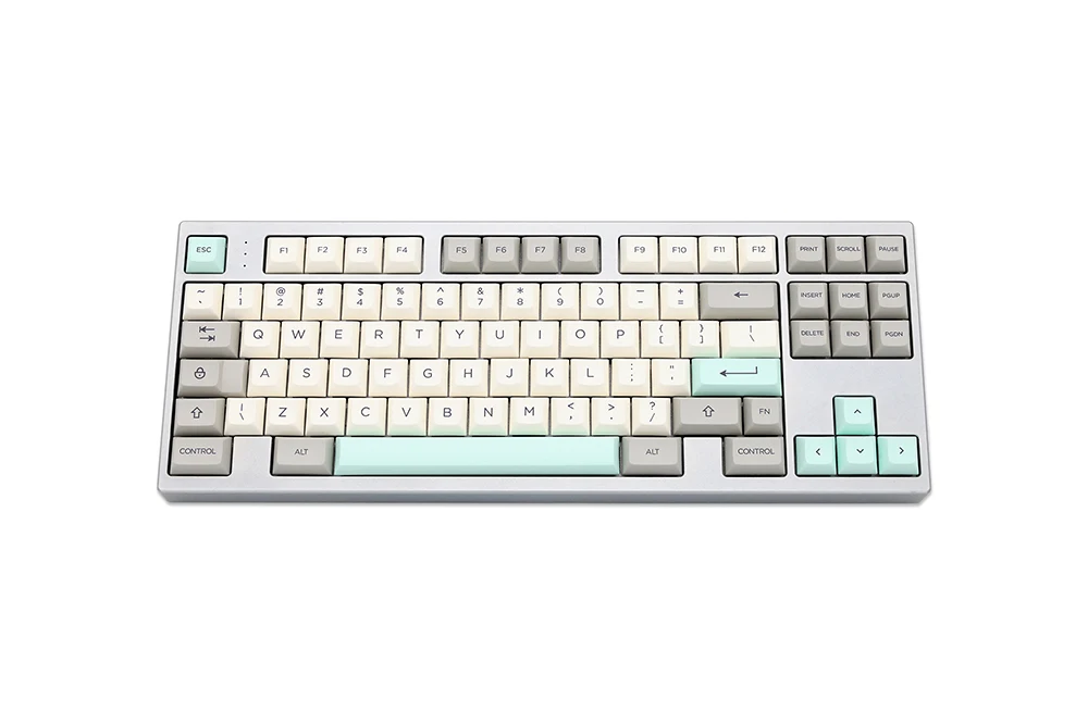 wm elegante bege cinza tintura sub keycap grosso perfil pbt dsa para teclado tkl ansi