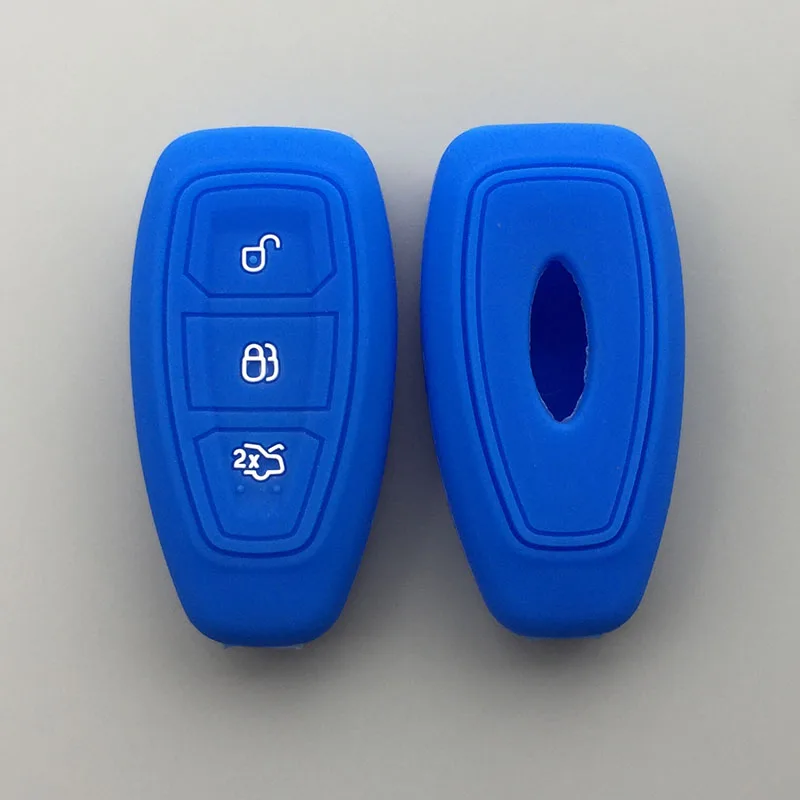 TOOMUME Autosleutelhoes TPU – Voor Ford Ranger, Mustang, Focus, Kuga – Beschermhoes Met Gouden/Zilveren Rand